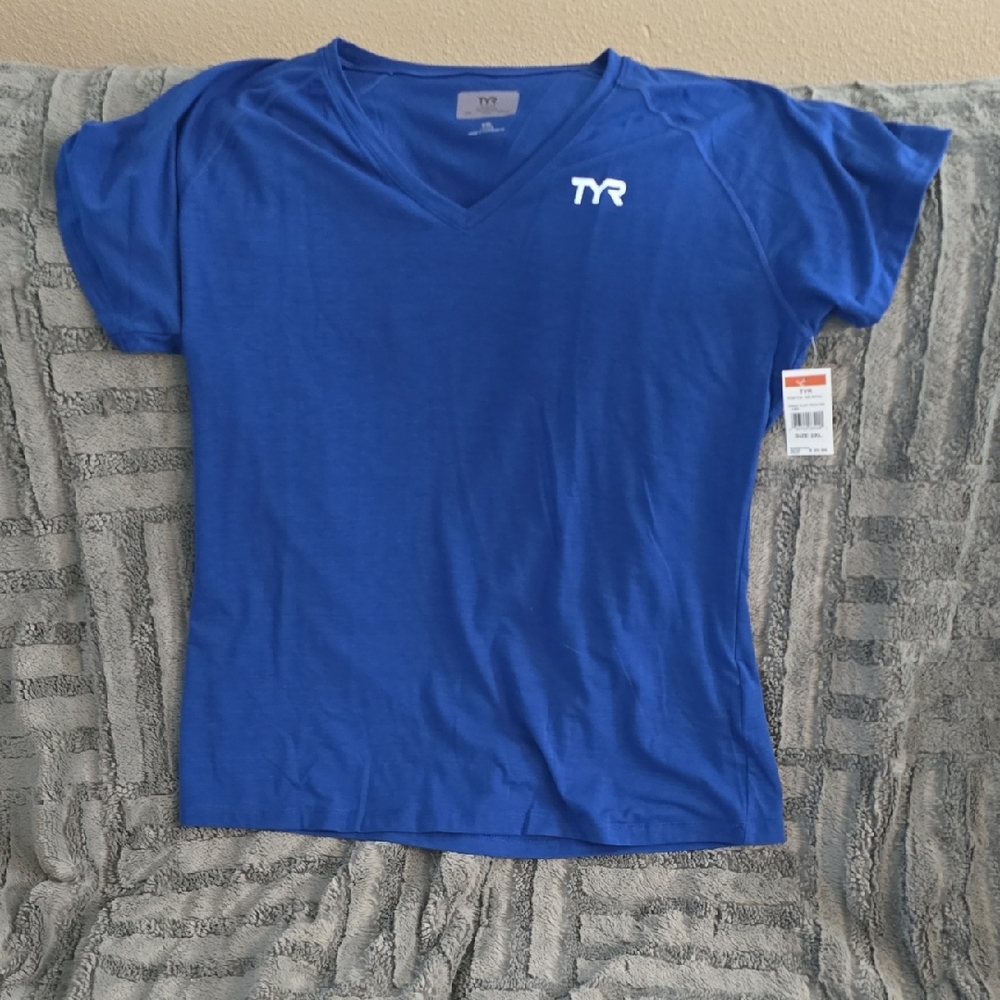 TYR Royal Blue V-Neck Tee
